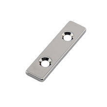 Load image into Gallery viewer, NB001221NCTSX2 Neodymium Countersunk Block Magnet - Front View