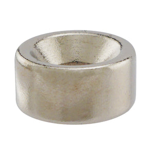 NR002507NCTS Neodymium Countersunk Ring Magnet - 45 Degree Angle View