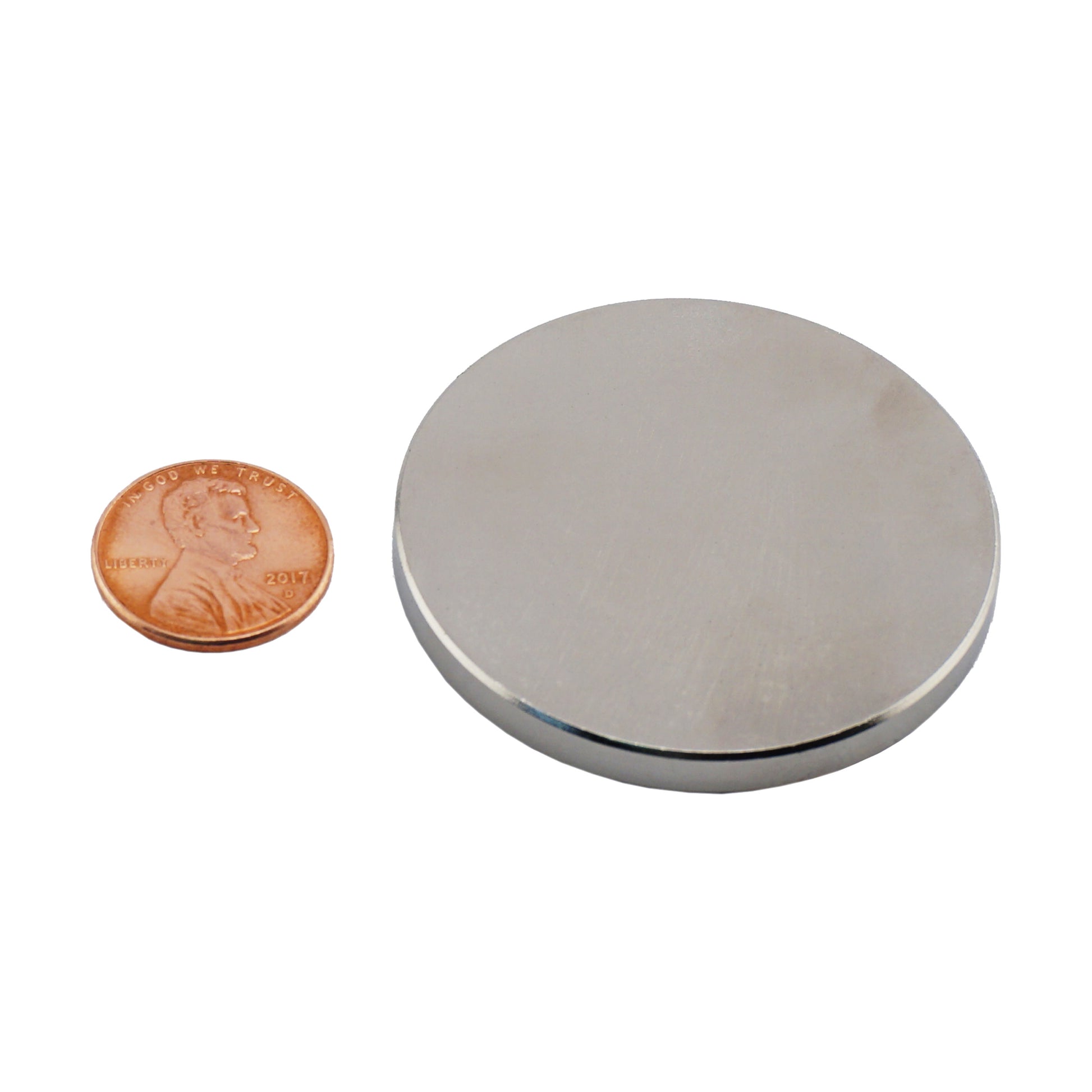 Load image into Gallery viewer, ND018701N Neodymium Disc Magnet - Compared to Penny for Size Reference