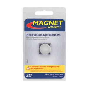 07047 Neodymium Disc Magnets (3pk) - Packaging