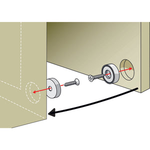 07574 Neodymium Latch Magnet Kit (1 set) - In Use