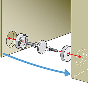 NMLKIT2 Neodymium Latch Magnet Kit (1 set) - Assembly Instructions