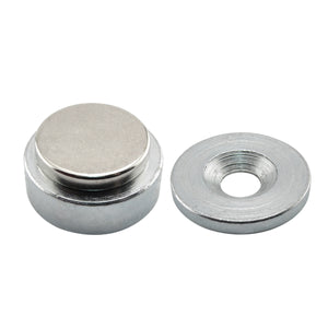NMLKIT6 Neodymium Latch Magnet Kit (1 set) - 45 Degree Angle View