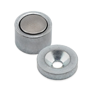 07571 Neodymium Latch Magnet Kit (2 sets) - Disassembled view