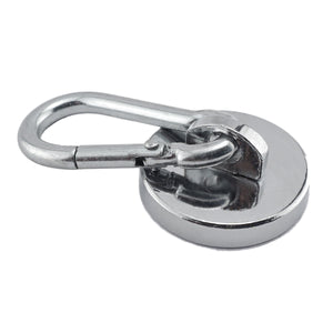 07587 Neodymium Magnetic Carabiner Hook - 45 Degree Angle View