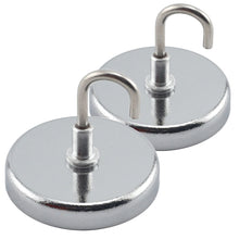 Load image into Gallery viewer, NA012500NX2 Neodymium Magnetic Hooks (2pk) - 45 Degree Angle View