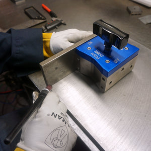 MWS1000 Neodymium On/Off Magnetic Welding Square - In Use