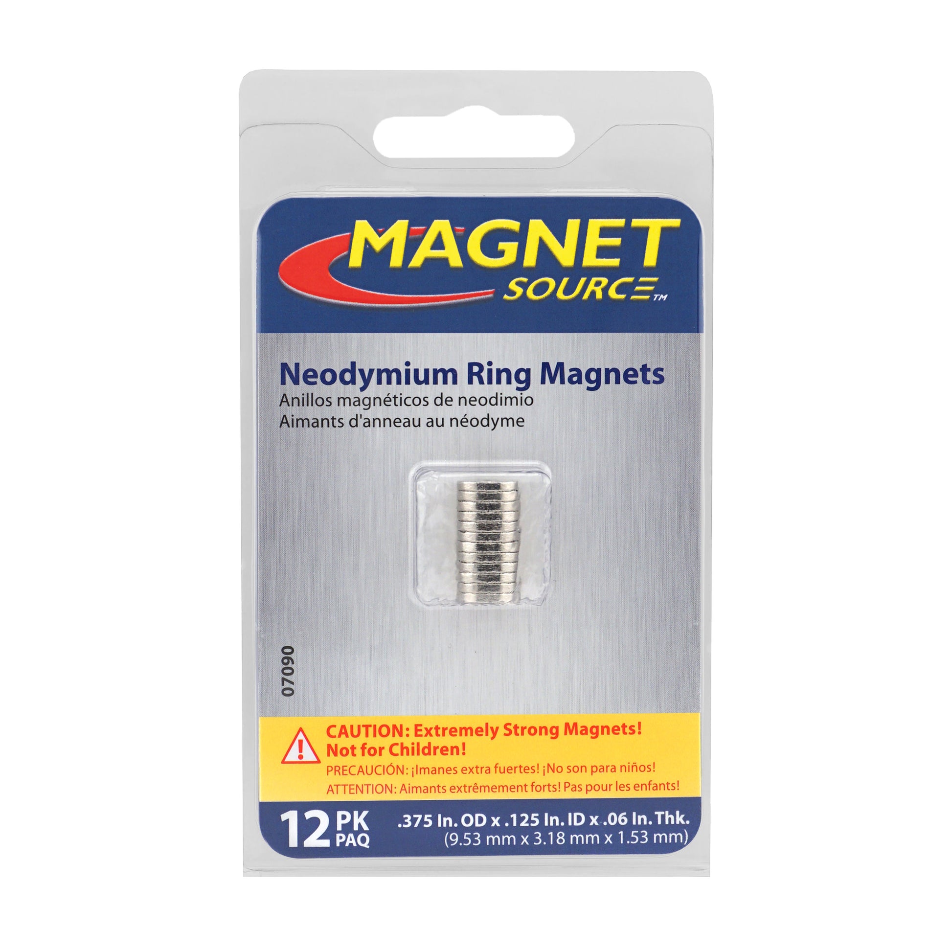 Load image into Gallery viewer, 07090 Neodymium Ring Magnets (12pk) - Packaging