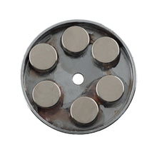 Load image into Gallery viewer, RB50N-NEO Neodymium Round Base Magnet - Bottom View