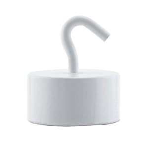 MHHH61 Neodymium White Magnetic Hook - Side View