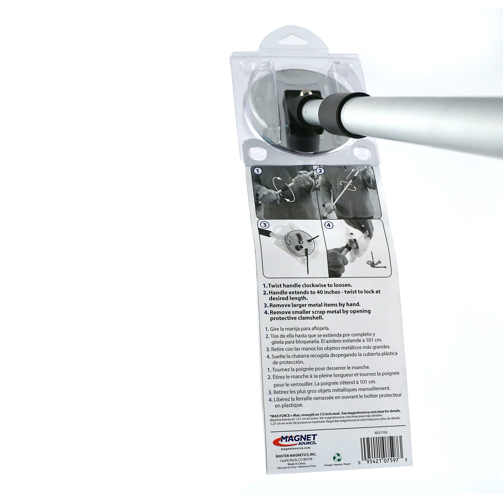 Load image into Gallery viewer, 07597 Telescoping Magnetic Pick-Up Pal™ - Back of Packaging