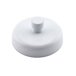 MHHWP14 White Magnetic Base w/ Keyhole Knob - 45 Degree Angle View