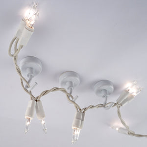 MHHH14 White Magnetic Hook - In Use View - Holding String of Lights