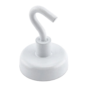 MHHH9X8 White Magnetic Hook (8pk) - Hand Attaching Light String to Magnetic Hooks