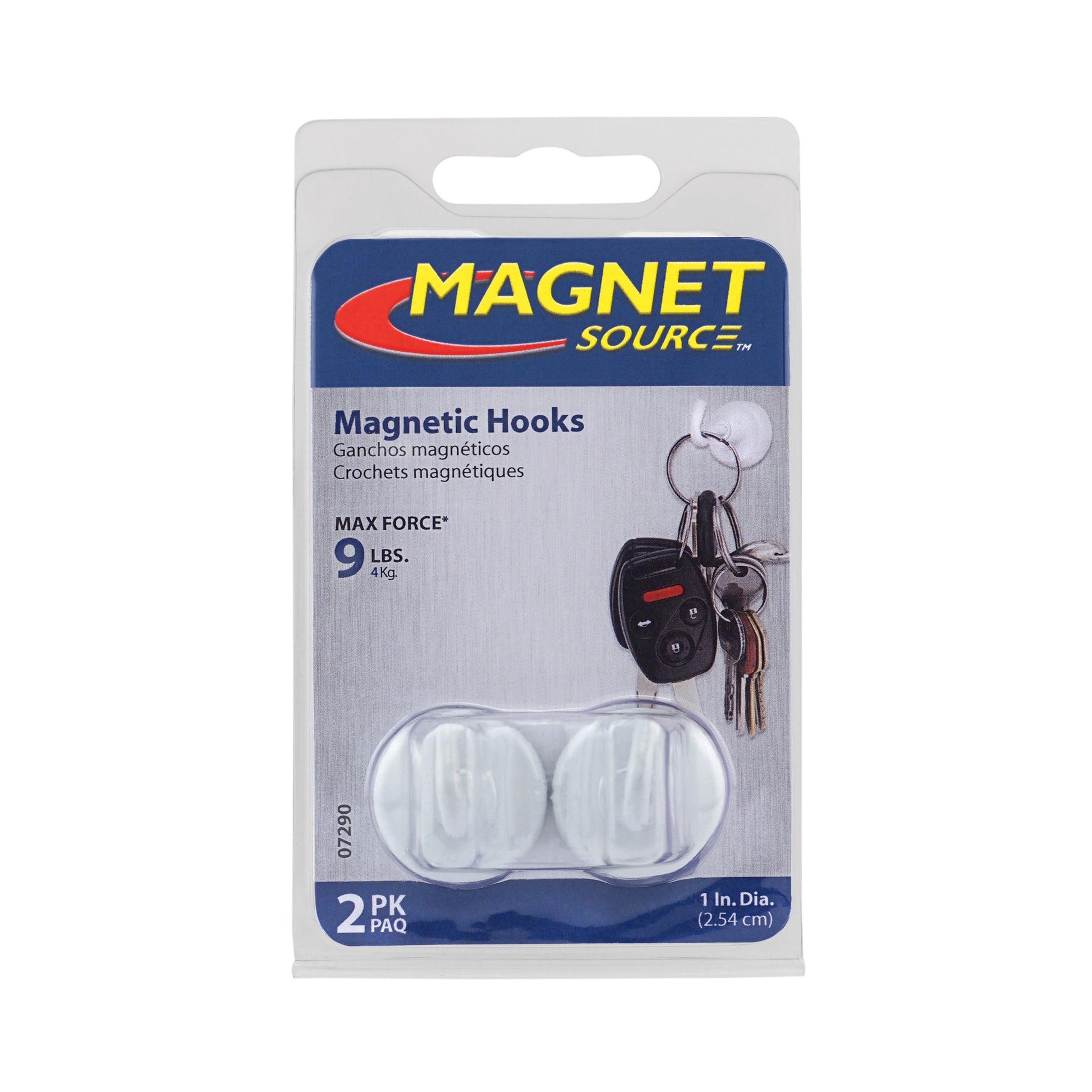 Load image into Gallery viewer, 07290 White Magnetic Hooks (2pk) - Bottom View