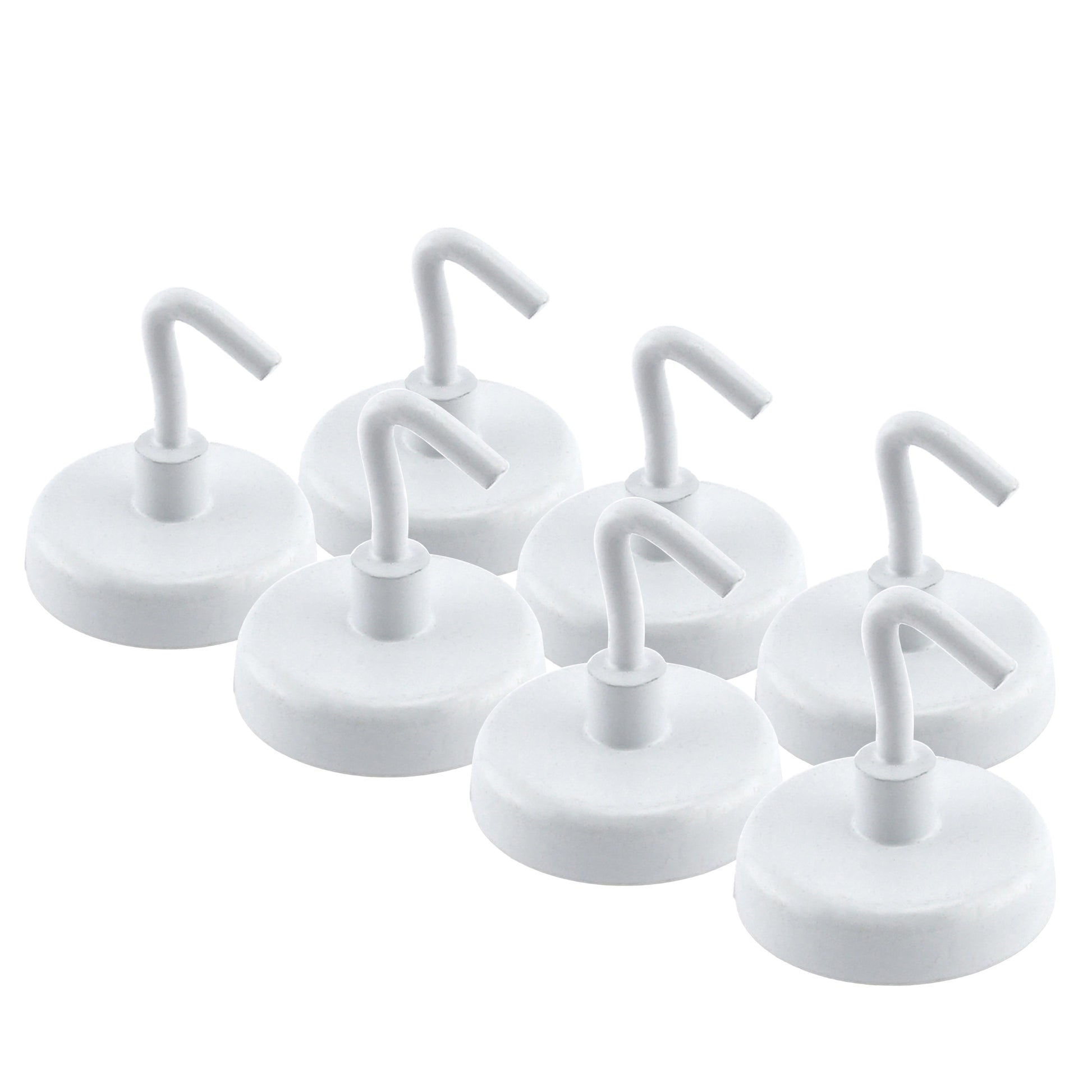 Load image into Gallery viewer, 07291 White Magnetic Hooks (2pk) - 45 Degree Angle View